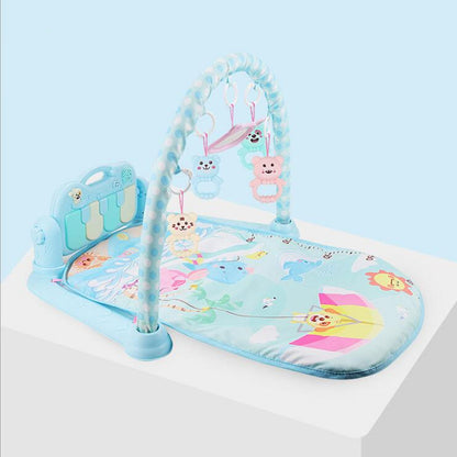 Cross-border baby pedal piano fitness frame baby play mat climbing mat rattle light music baby toy