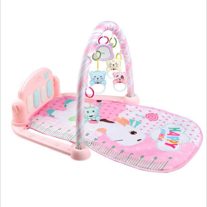 Cross-border baby pedal piano fitness frame baby play mat climbing mat rattle light music baby toy