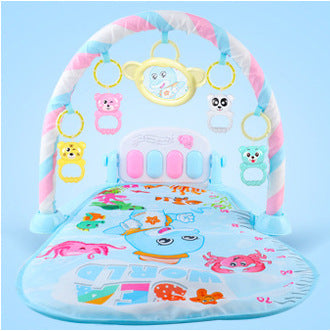 Cross-border baby pedal piano fitness frame baby play mat climbing mat rattle light music baby toy