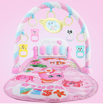 Cross-border baby pedal piano fitness frame baby play mat climbing mat rattle light music baby toy