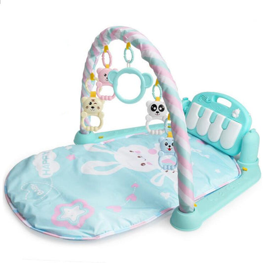 Cross-border baby pedal piano fitness frame baby play mat climbing mat rattle light music baby toy