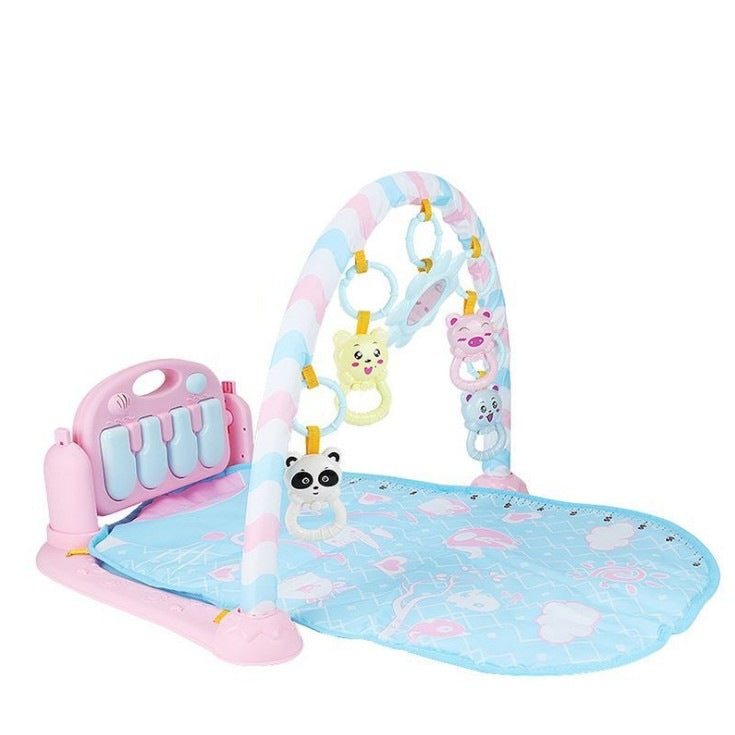 Cross-border baby pedal piano fitness frame baby play mat climbing mat rattle light music baby toy