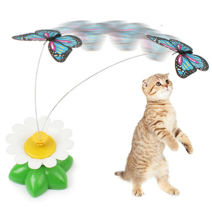 Factory direct electric bird around flowers pet toys cat flying butterfly funny cats wholesale