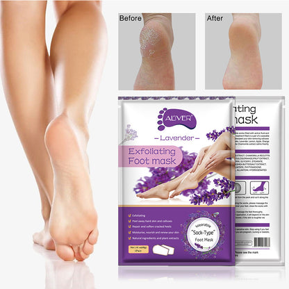 New product to ALIVER lavender foot mask rose chamomile foot mask remove calluses dead skin deodorant feet white foot mask