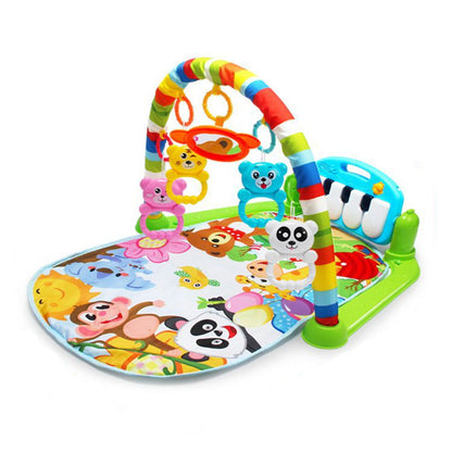 Cross-border baby pedal piano fitness frame baby play mat climbing mat rattle light music baby toy