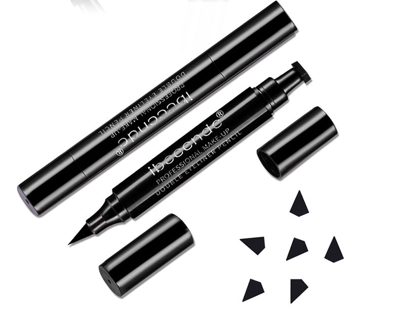 Double eyeliner seal pen ibcccndc makeup triangle waterproof eyebrow pencil eyeliner Cross-border makeup explosion