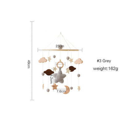 Cross-border hot-selling newborn baby soothing bed bell hanging baby sleeping wind chime rotatable educational rattle toy