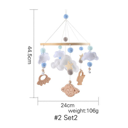 Cross-border hot-selling newborn baby soothing bed bell hanging baby sleeping wind chime rotatable educational rattle toy