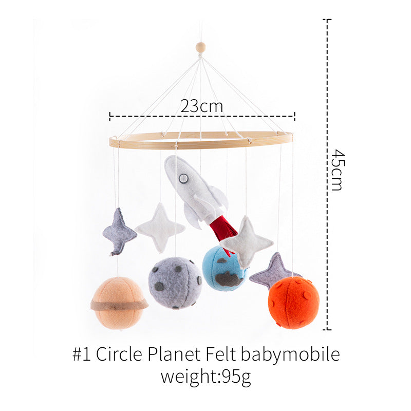 Cross-border hot-selling newborn baby soothing bed bell hanging baby sleeping wind chime rotatable educational rattle toy