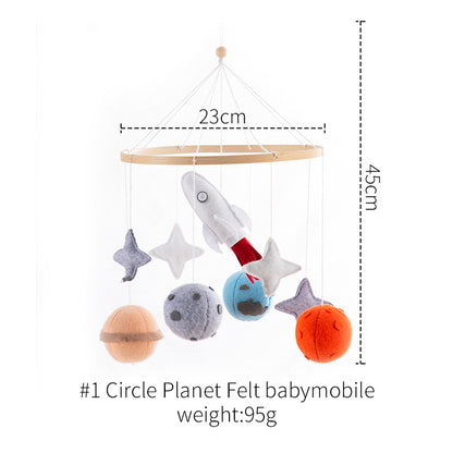 Cross-border hot-selling newborn baby soothing bed bell hanging baby sleeping wind chime rotatable educational rattle toy