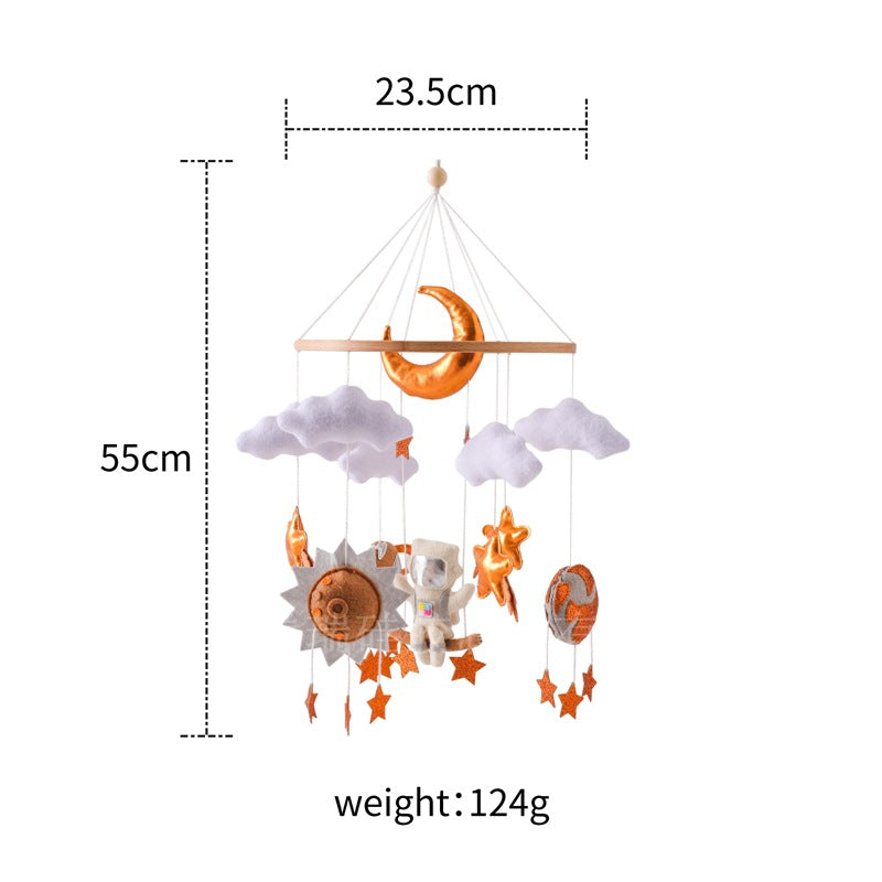 Cross-border hot-selling newborn baby soothing bed bell hanging baby sleeping wind chime rotatable educational rattle toy