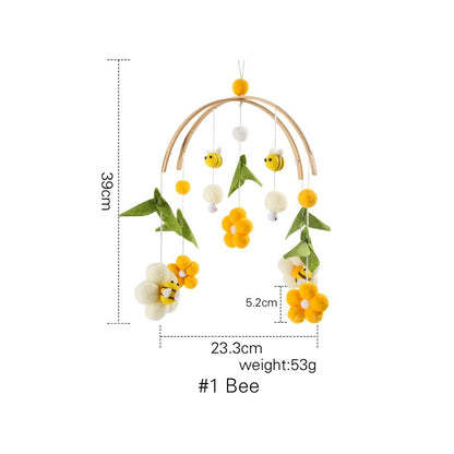 Cross-border hot-selling newborn baby soothing bed bell hanging baby sleeping wind chime rotatable educational rattle toy