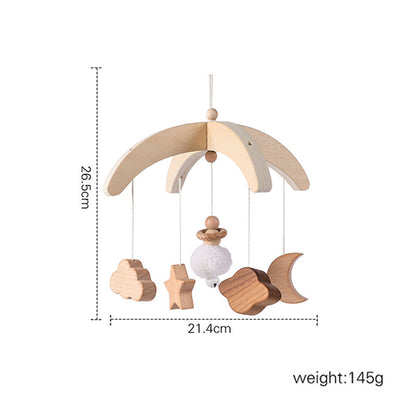 Cross-border hot-selling newborn baby soothing bed bell hanging baby sleeping wind chime rotatable educational rattle toy