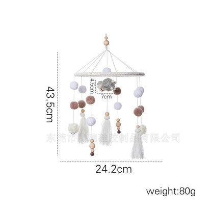 Cross-border hot-selling newborn baby soothing bed bell hanging baby sleeping wind chime rotatable educational rattle toy