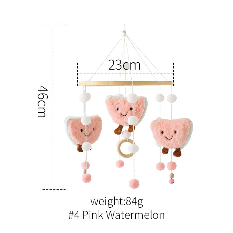 Cross-border hot-selling newborn baby soothing bed bell hanging baby sleeping wind chime rotatable educational rattle toy