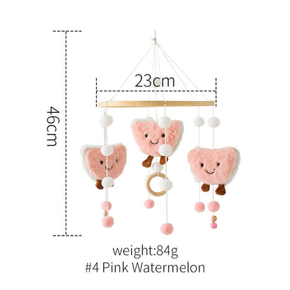 Cross-border hot-selling newborn baby soothing bed bell hanging baby sleeping wind chime rotatable educational rattle toy