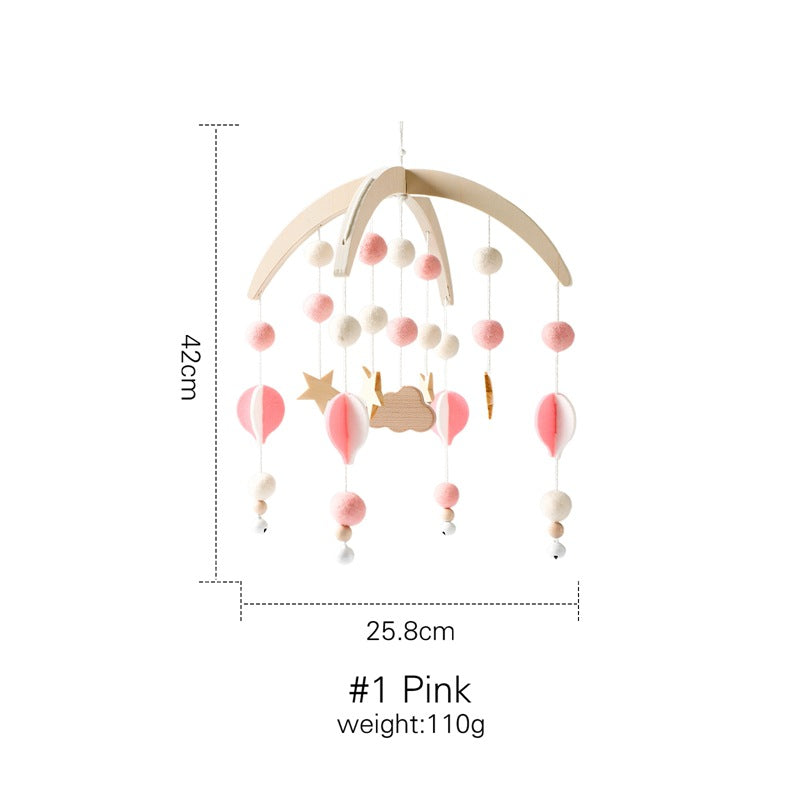 Cross-border hot-selling newborn baby soothing bed bell hanging baby sleeping wind chime rotatable educational rattle toy