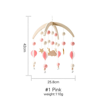 Cross-border hot-selling newborn baby soothing bed bell hanging baby sleeping wind chime rotatable educational rattle toy