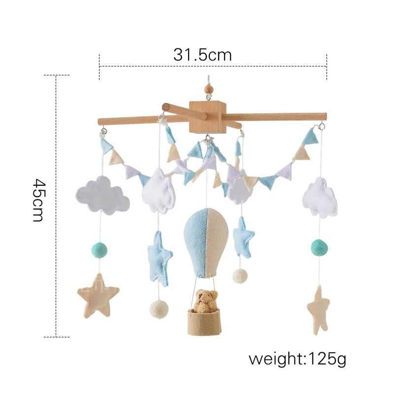 Cross-border hot-selling newborn baby soothing bed bell hanging baby sleeping wind chime rotatable educational rattle toy