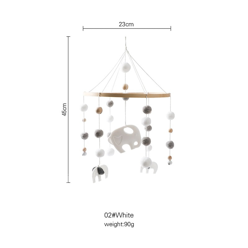 Cross-border hot-selling newborn baby soothing bed bell hanging baby sleeping wind chime rotatable educational rattle toy