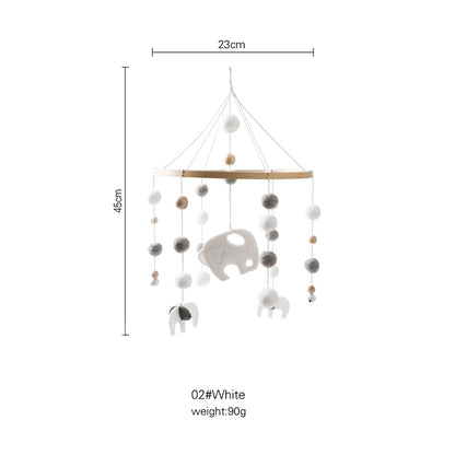 Cross-border hot-selling newborn baby soothing bed bell hanging baby sleeping wind chime rotatable educational rattle toy