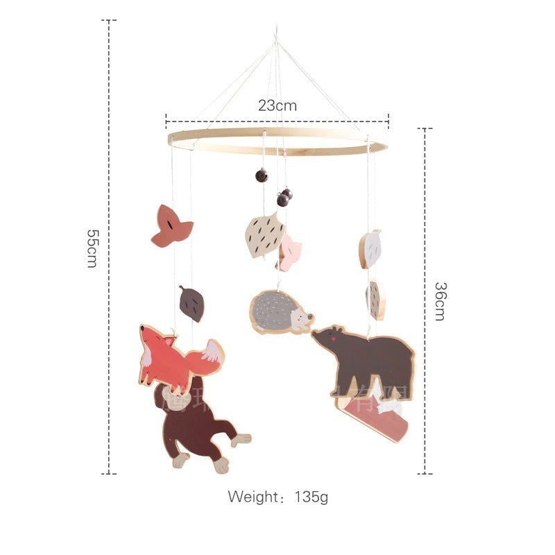 Cross-border hot-selling newborn baby soothing bed bell hanging baby sleeping wind chime rotatable educational rattle toy