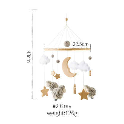 Cross-border hot-selling newborn baby soothing bed bell hanging baby sleeping wind chime rotatable educational rattle toy