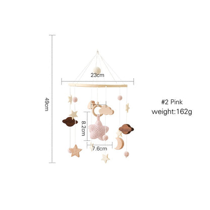 Cross-border hot-selling newborn baby soothing bed bell hanging baby sleeping wind chime rotatable educational rattle toy