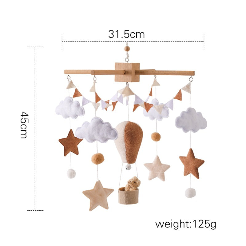 Cross-border hot-selling newborn baby soothing bed bell hanging baby sleeping wind chime rotatable educational rattle toy