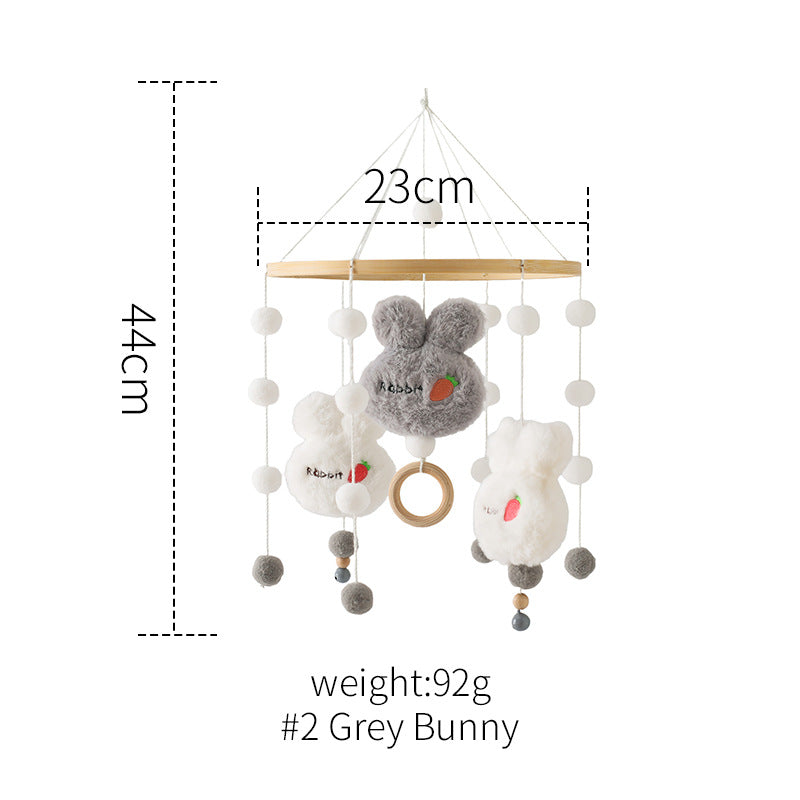 Cross-border hot-selling newborn baby soothing bed bell hanging baby sleeping wind chime rotatable educational rattle toy