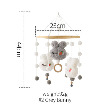 Cross-border hot-selling newborn baby soothing bed bell hanging baby sleeping wind chime rotatable educational rattle toy