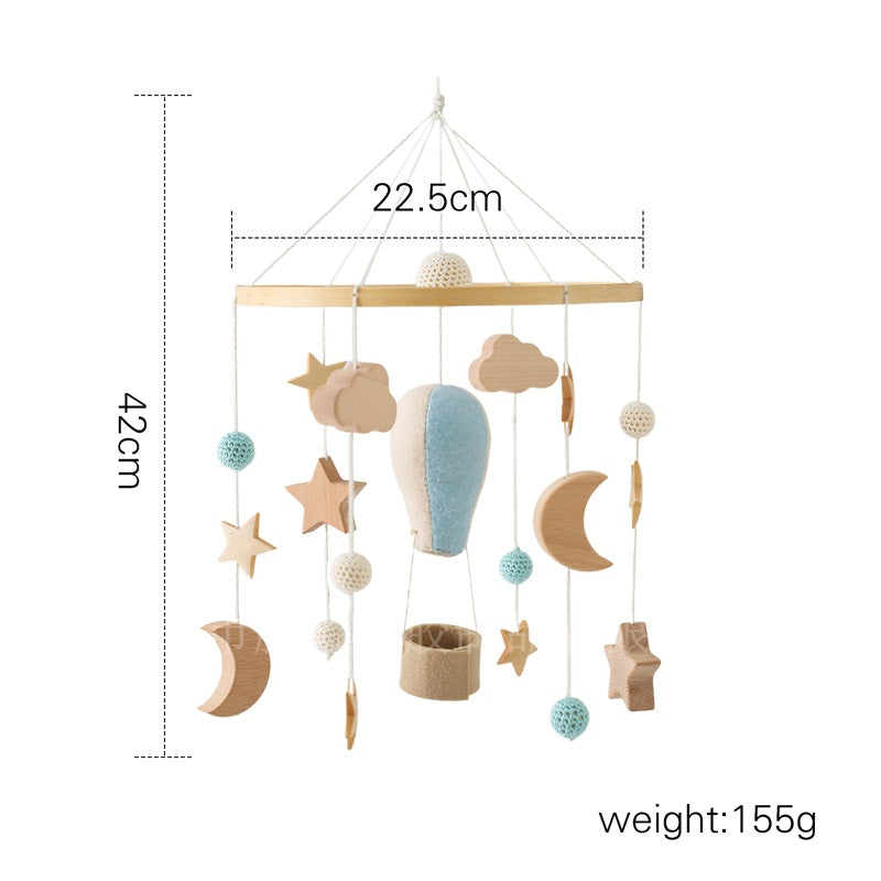 Cross-border hot-selling newborn baby soothing bed bell hanging baby sleeping wind chime rotatable educational rattle toy