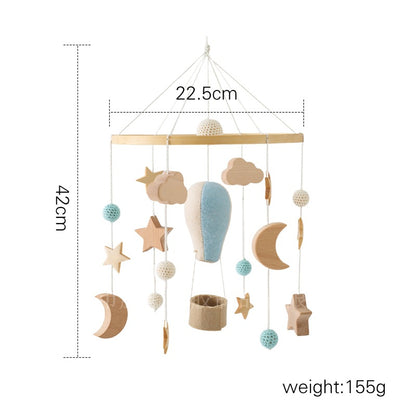 Cross-border hot-selling newborn baby soothing bed bell hanging baby sleeping wind chime rotatable educational rattle toy