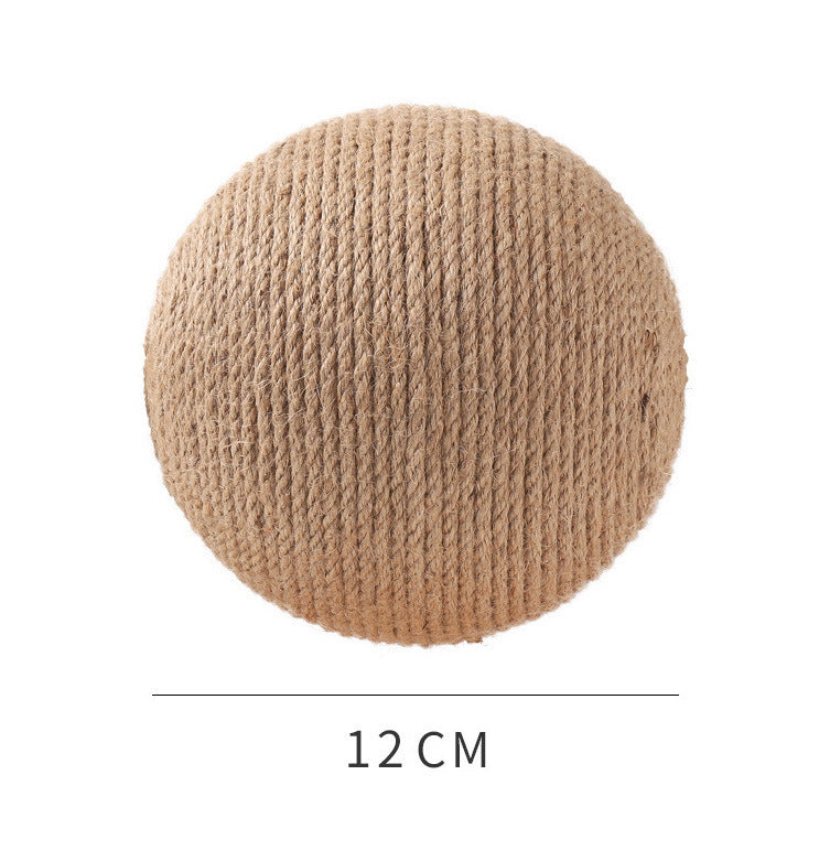 Cat scratching board cat toy wooden cat scratching ball grinding claw hand wrapped sisal rope cat climbing frame durable cat scratching column pet supplies