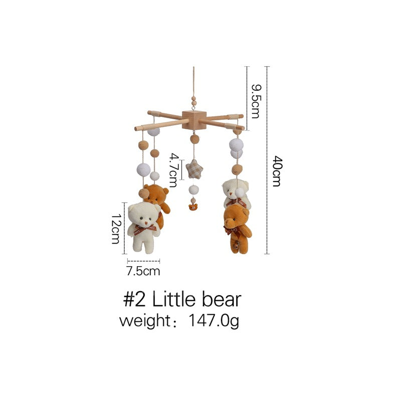 Cross-border hot-selling newborn baby soothing bed bell hanging baby sleeping wind chime rotatable educational rattle toy