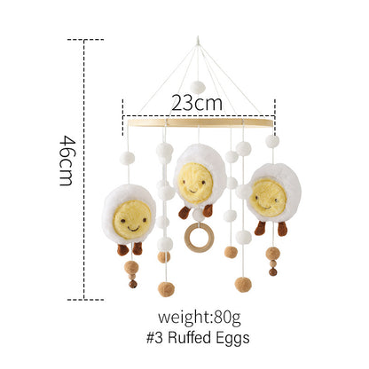 Cross-border hot-selling newborn baby soothing bed bell hanging baby sleeping wind chime rotatable educational rattle toy