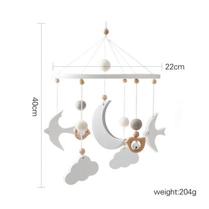 Cross-border hot-selling newborn baby soothing bed bell hanging baby sleeping wind chime rotatable educational rattle toy