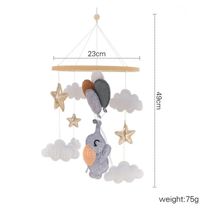 Cross-border hot-selling newborn baby soothing bed bell hanging baby sleeping wind chime rotatable educational rattle toy