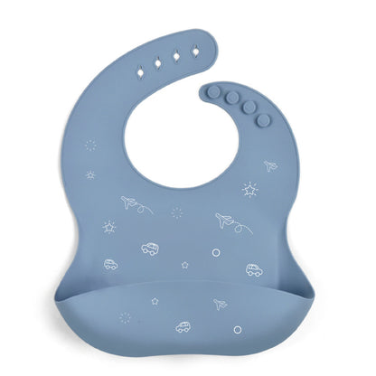 Silicone baby baby food bib three-dimensional waterproof super soft food bag children's large saliva bag disposable