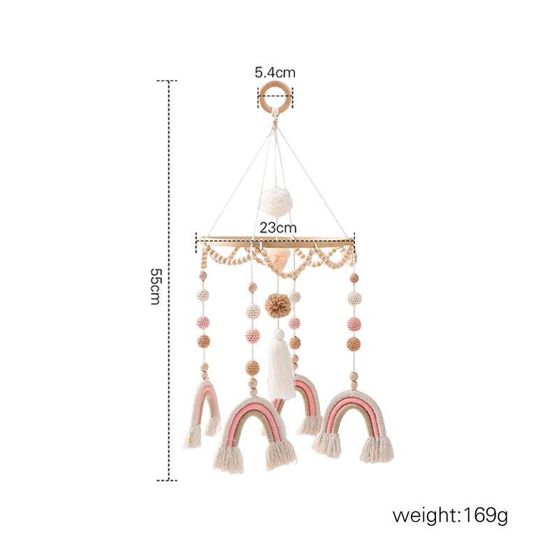 Cross-border hot-selling newborn baby soothing bed bell hanging baby sleeping wind chime rotatable educational rattle toy