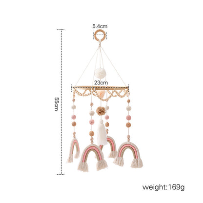 Cross-border hot-selling newborn baby soothing bed bell hanging baby sleeping wind chime rotatable educational rattle toy