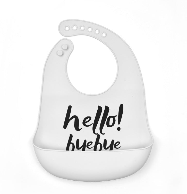 Silicone baby baby food bib three-dimensional waterproof super soft food bag children's large saliva bag disposable