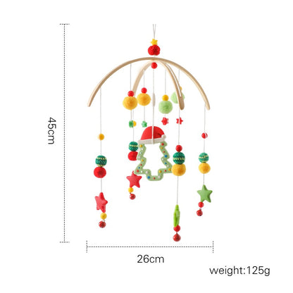 Cross-border hot-selling newborn baby soothing bed bell hanging baby sleeping wind chime rotatable educational rattle toy