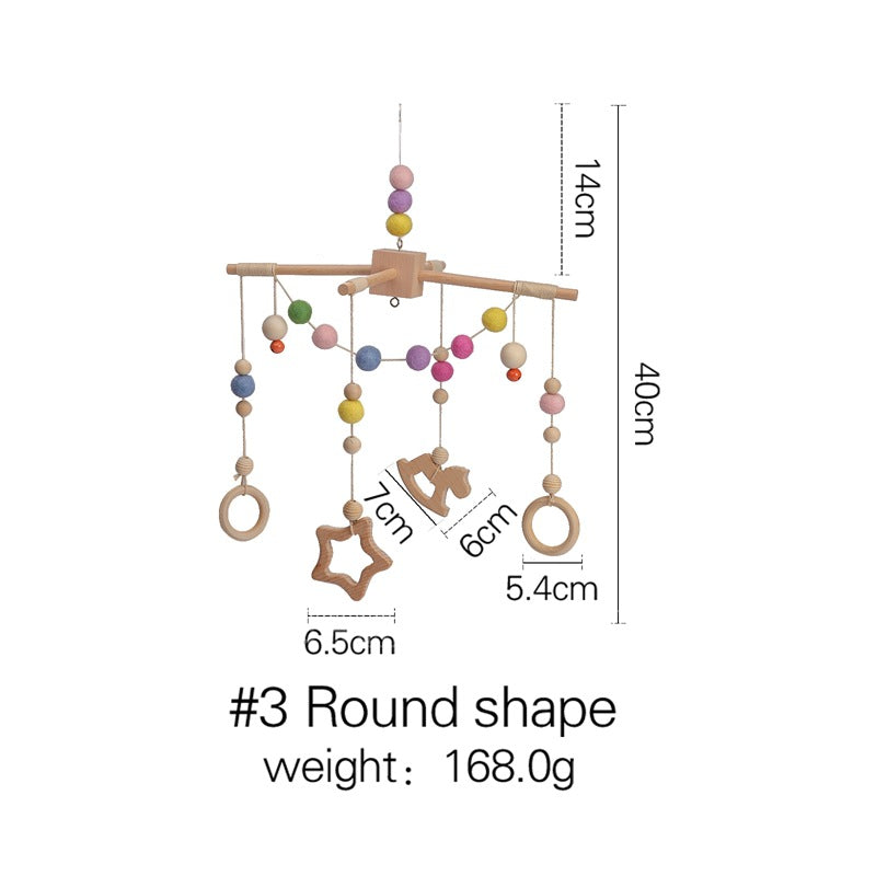 Cross-border hot-selling newborn baby soothing bed bell hanging baby sleeping wind chime rotatable educational rattle toy