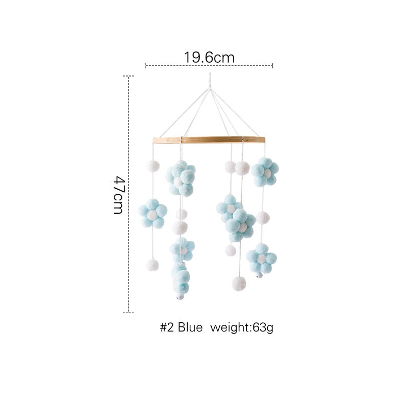 Cross-border hot-selling newborn baby soothing bed bell hanging baby sleeping wind chime rotatable educational rattle toy