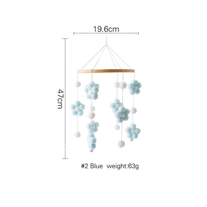 Cross-border hot-selling newborn baby soothing bed bell hanging baby sleeping wind chime rotatable educational rattle toy