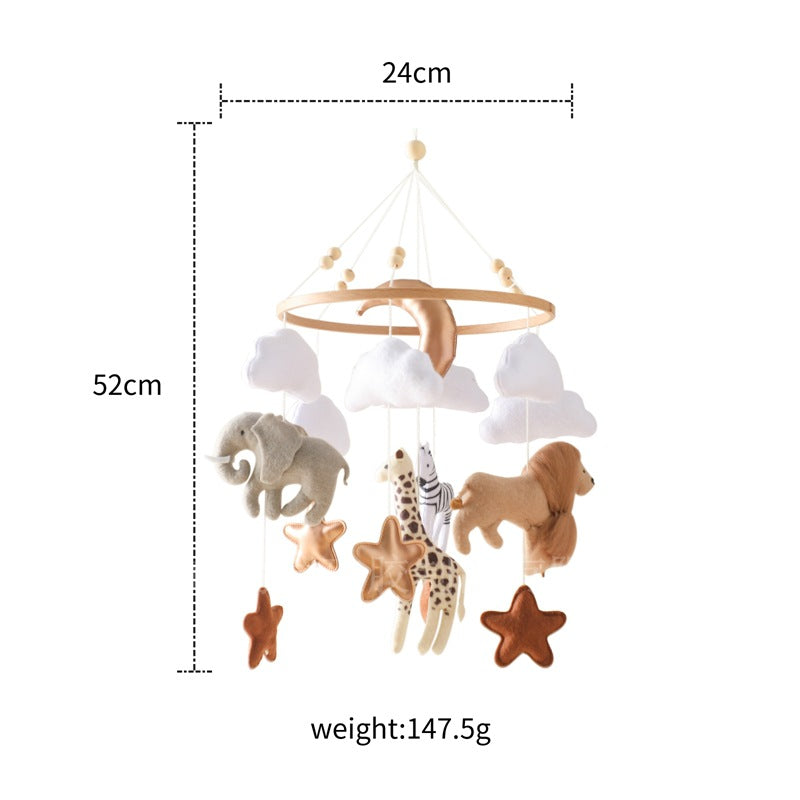 Cross-border hot-selling newborn baby soothing bed bell hanging baby sleeping wind chime rotatable educational rattle toy