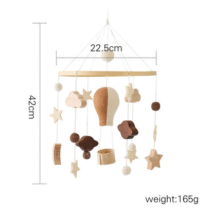 Cross-border hot-selling newborn baby soothing bed bell hanging baby sleeping wind chime rotatable educational rattle toy