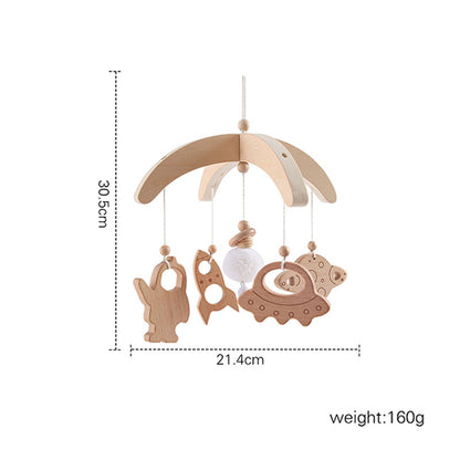 Cross-border hot-selling newborn baby soothing bed bell hanging baby sleeping wind chime rotatable educational rattle toy