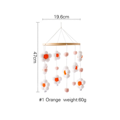 Cross-border hot-selling newborn baby soothing bed bell hanging baby sleeping wind chime rotatable educational rattle toy